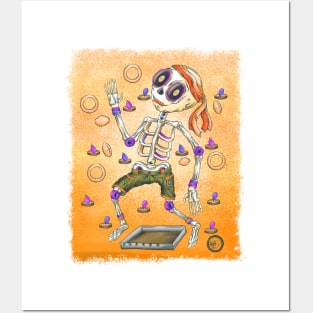 Cute Skeleton - Día De Los Muertos - The Breadman - Goa Nostalgia Posters and Art